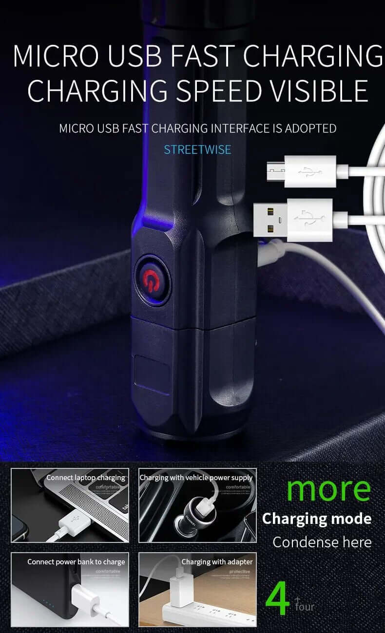 Zelara LED Taschenlampe, Zoom, USB