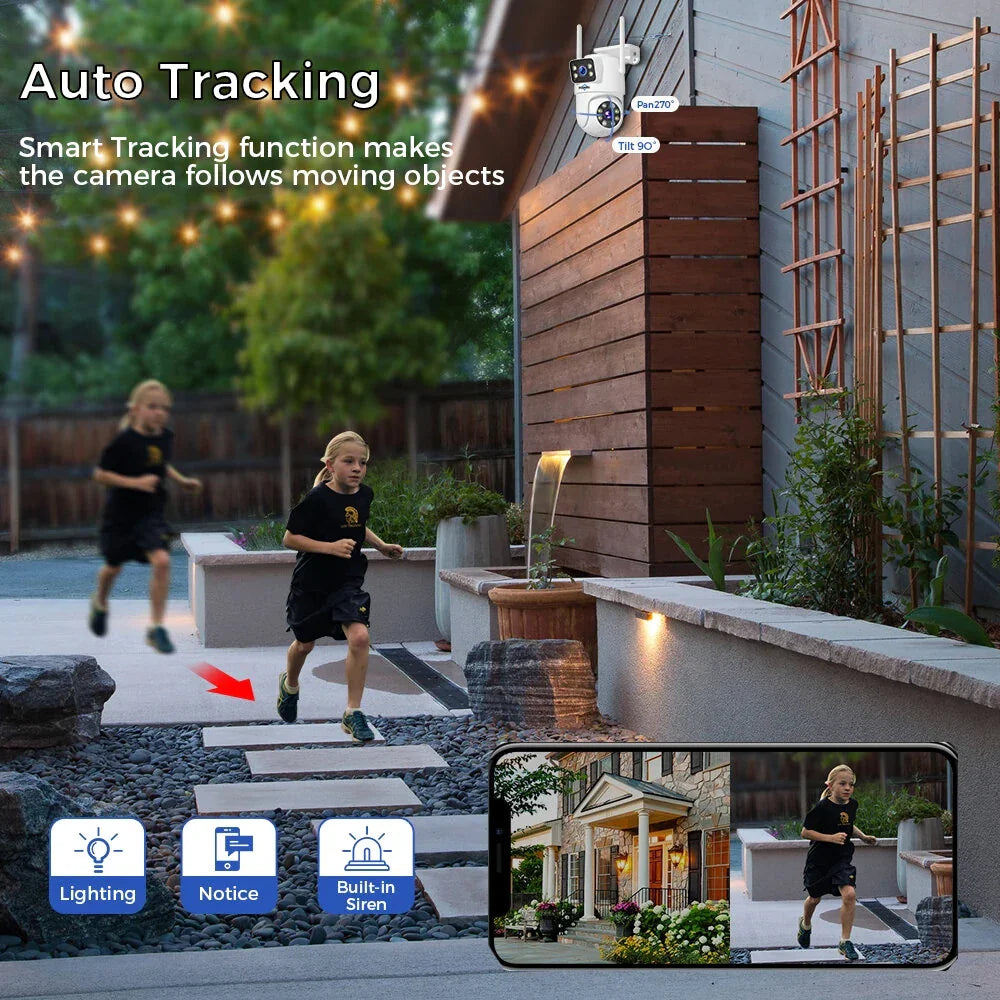 Hiseeu 6MP Dual-Lens WiFi-Sicherheitskamerasystem-Kit, 3K IP-Kameras mit 10CH NVR-Recorder, P2P CCTV-Überwachung