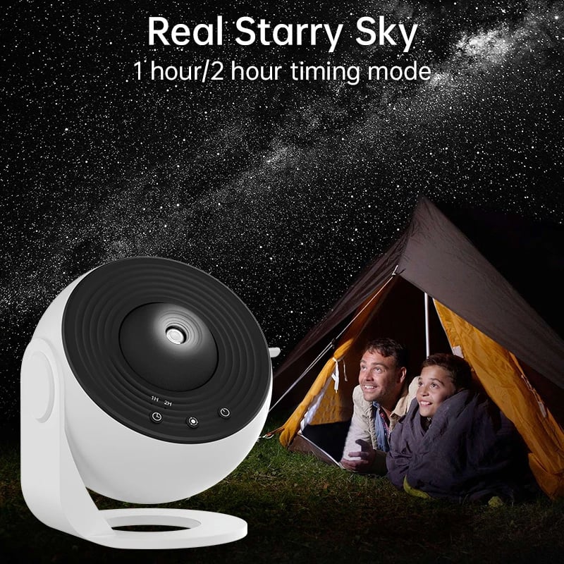 AstroAura Himmelsprojektor | 360° Drehbar | 12 Szenen | HD-Sternenhimmel
