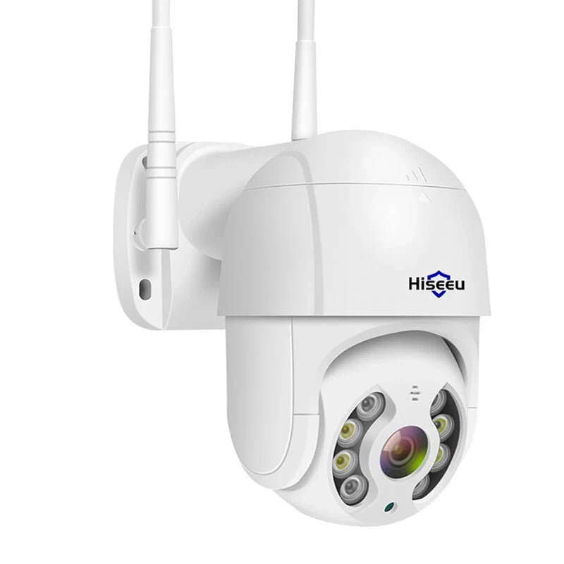 8MP Hiseeu WHD318 Drahtlose PTZ-Kamera, KI-Personenerkennung, Nachtsicht, Zwei-Wege-Audio, IP66 wasserdicht, TF-Kartenunterstützung