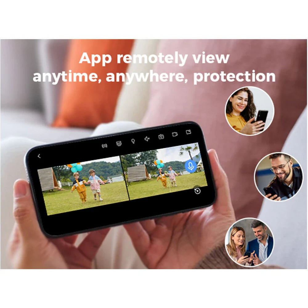 Hiseeu 2-Pack 6MP Dual-Linsen PTZ Außen-WiFi Sicherheitskamera mit Bewegungsverfolgung & Farb-Nachtsicht, kompatibel mit 5G/2.4G