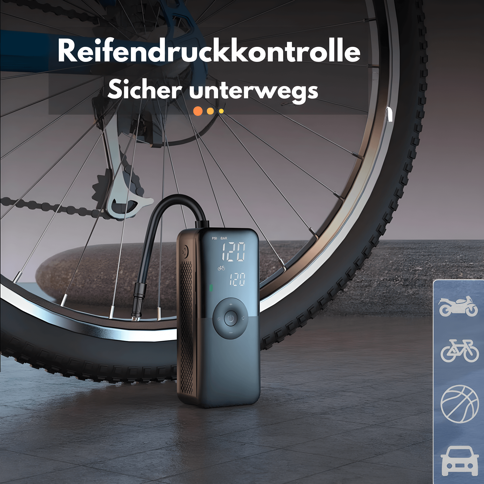 Zelara Luftpumpe mit Digitalanzeige