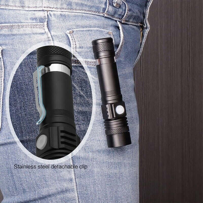 Zelara LED Taktische Taschenlampe Zoombar