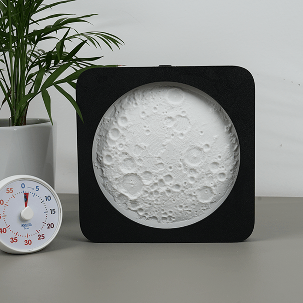 Zelara - 3D-gedruckte Mondlampe mit Smart-Touch und stufenloser Dimmfunktion Nachtlicht