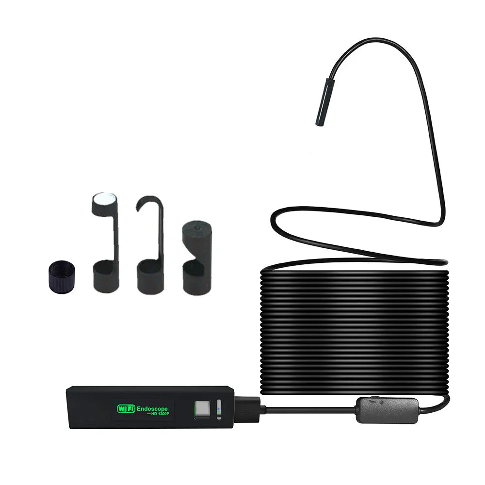8mm Dual Lens Auto Inspektionsendoskop, 1/5/10M IP68 Wasserdichtes Kabel, 8 LED, Weiches/Biegsames Draht für Smartphone