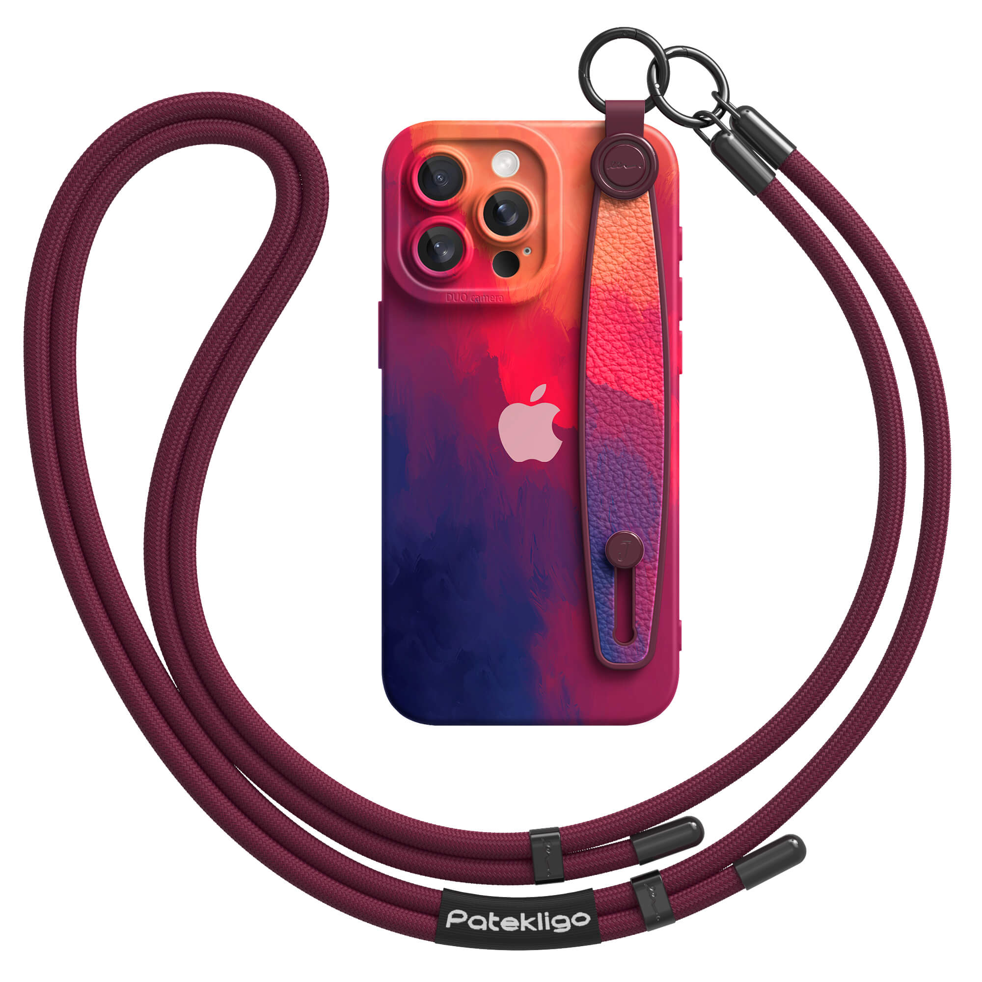 Feuerrot | Multifunktionale Handgelenkband-Hülle für iPhone-Serie
