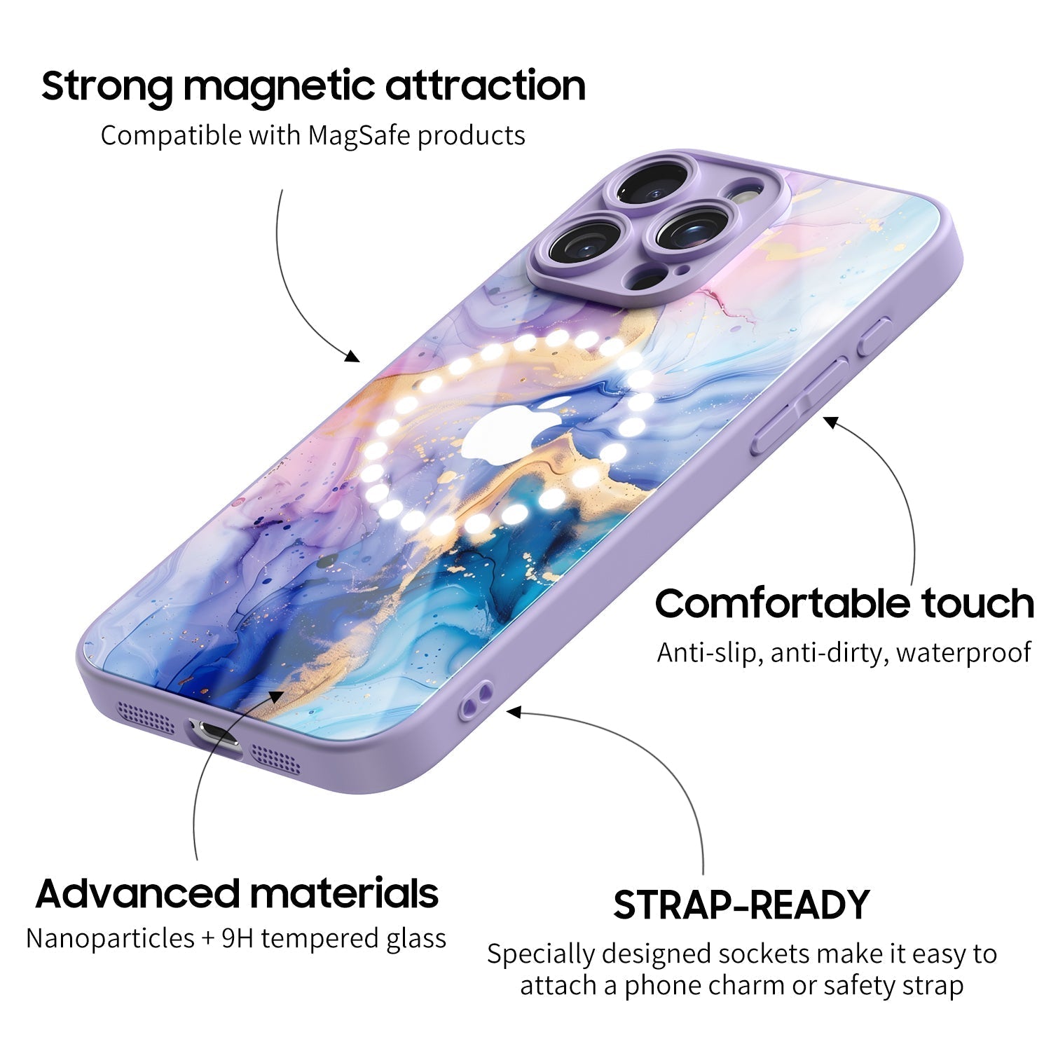 Bunte Jade | Stoßfeste Schutzhülle für iPhone-Serie