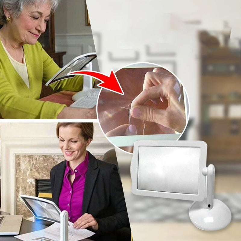 Handfreie Schreibtischlupe mit LED