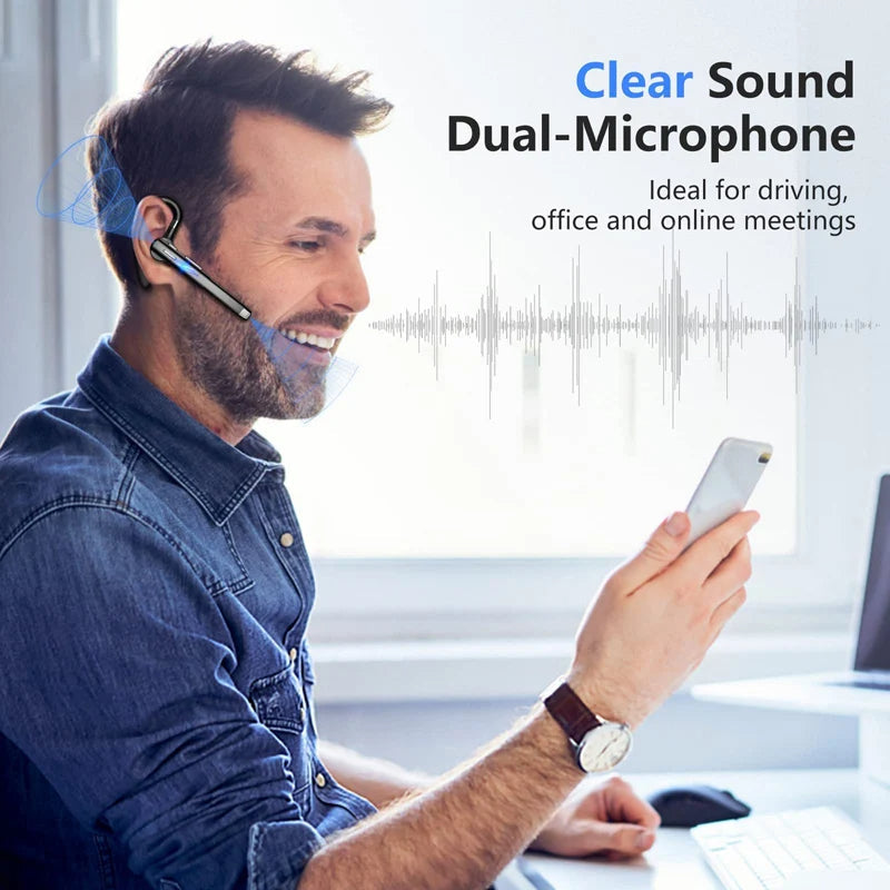 Trucker Dual Mic Wireless Bluetooth 5.1 Geräuschunterdrückendes Headset/Ohrstück