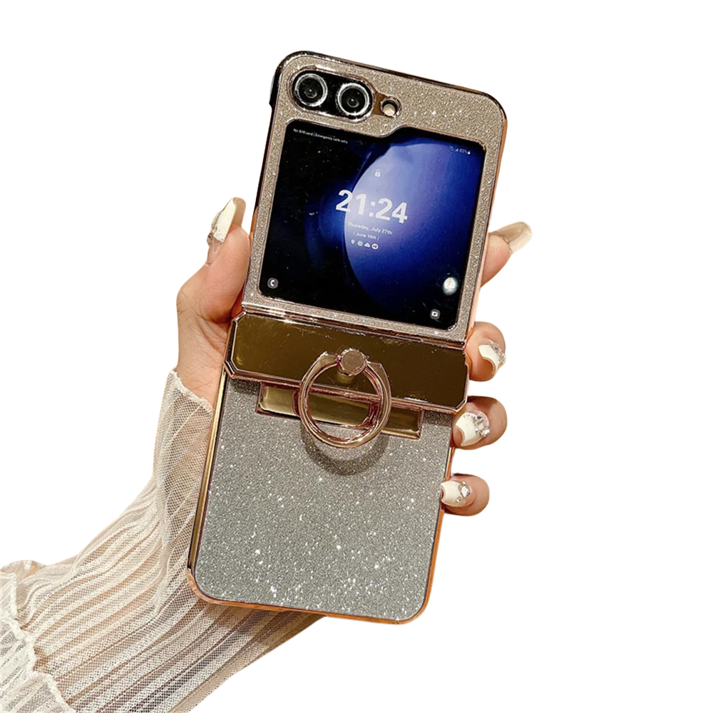 Gradient Glitter Diamond Samsung Z Flip Ring Halter Hülle
