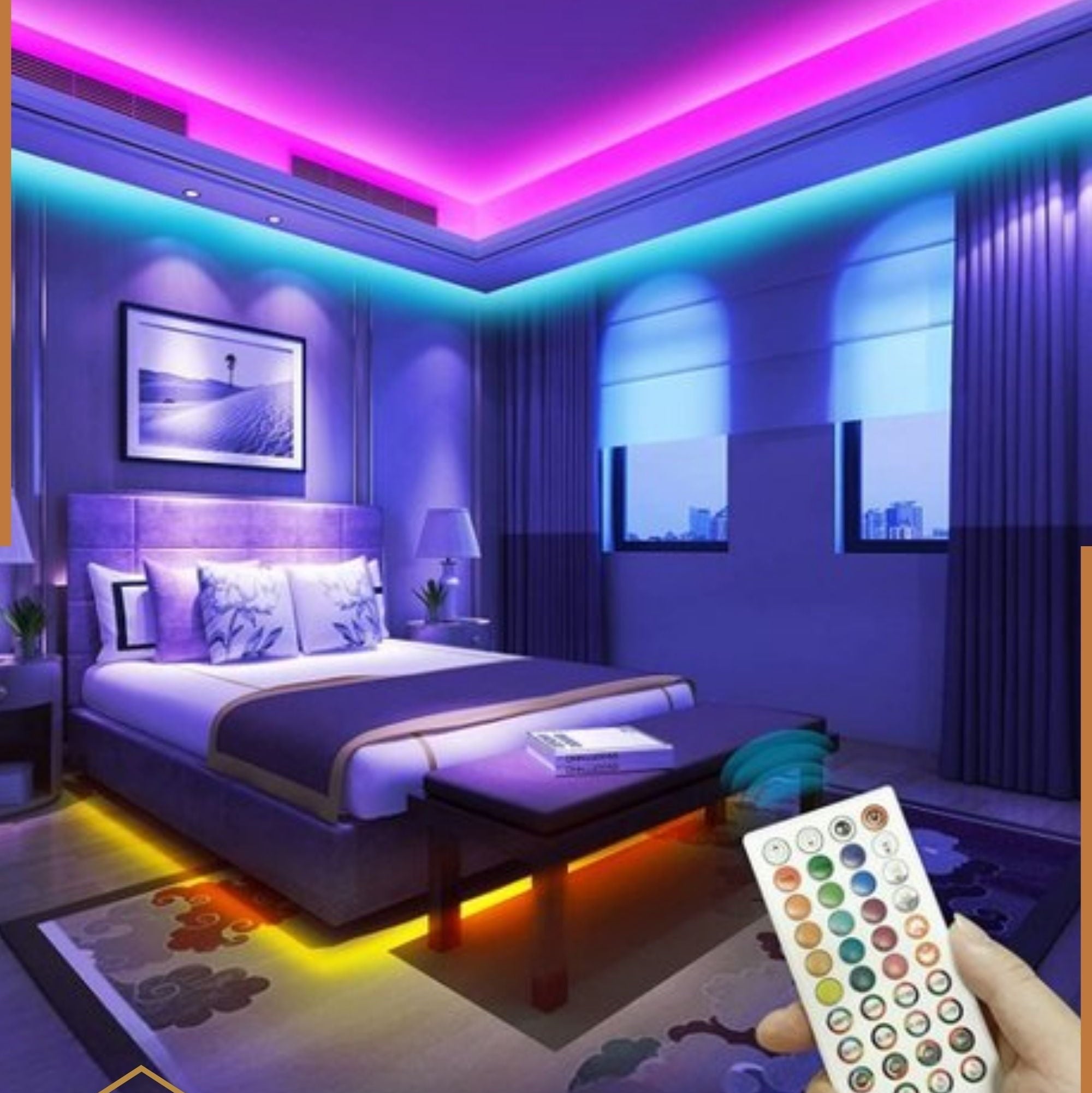 Zelara - Wasserdichte intelligente LED Leuchtbänder mit Fernbedienung und App Steuerung