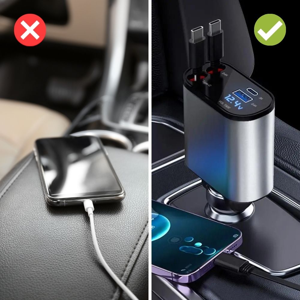 Zelara - Lade alle deine USB- und Lightning-kompatiblen Geräte während der Fahrt auf