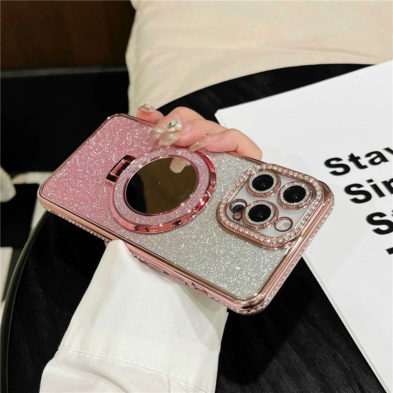 Diamond Glitter iPhone Magsafe Clear Case