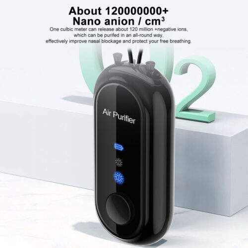 Tragbarer Luftreiniger mit Negativionen-Technologie und langer Akkulaufzeit