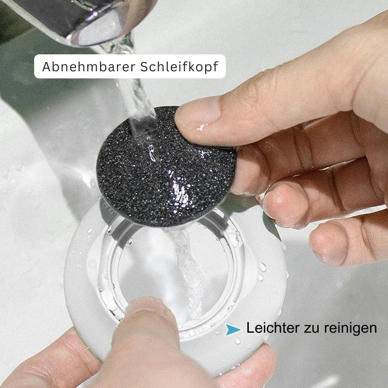 Zelara - Tragbare elektrische Fußfeile zur Entfernung von Hornhaut und zur Behandlung rissiger Fersen