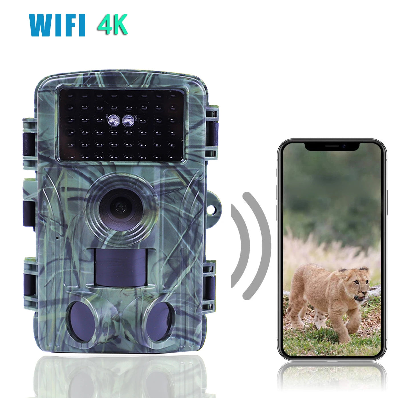 4K Ultra HD Jagdtrailkamera mit WIFI & Live-Nachtsehen-Streaming