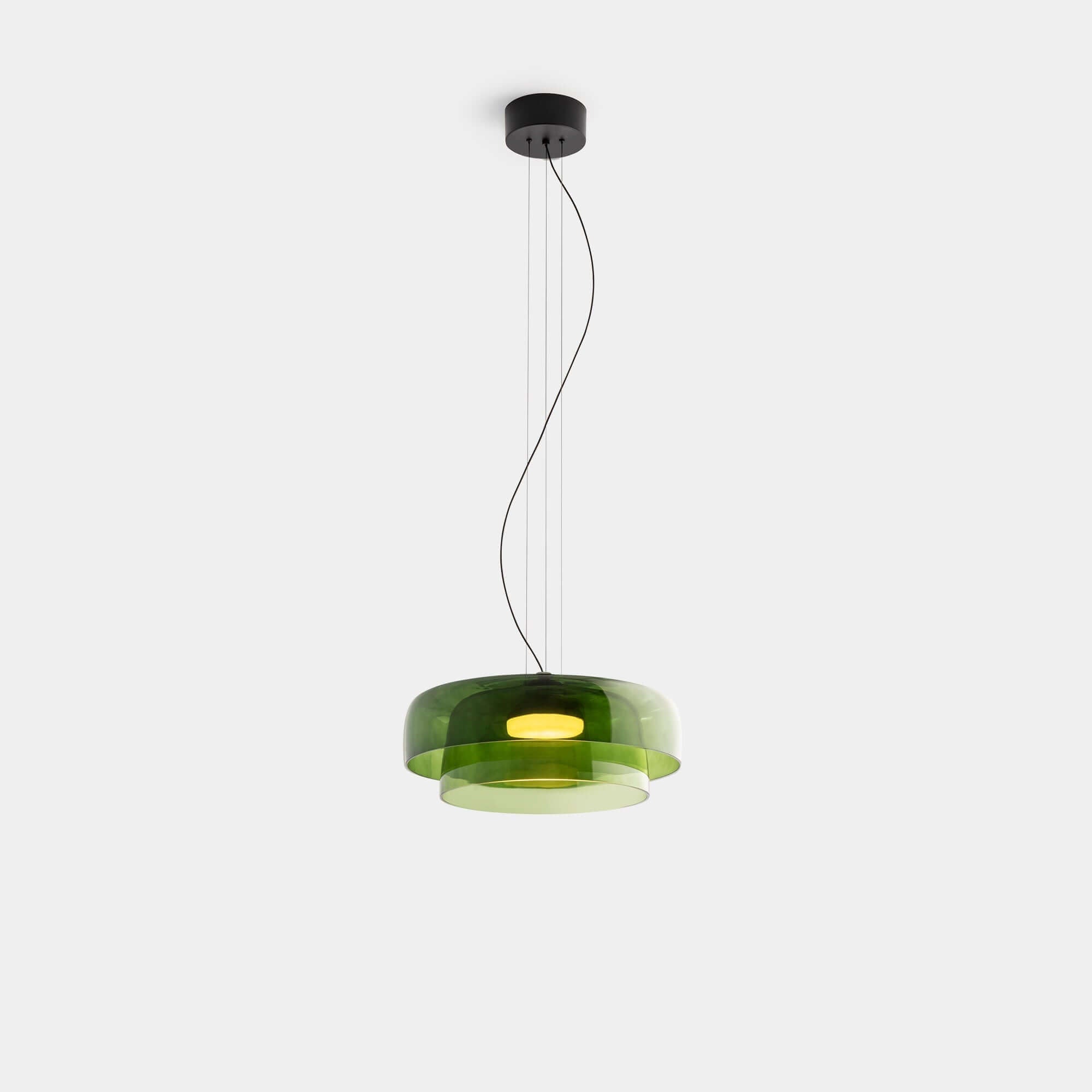Elegante Glas-Pendelleuchte mit LED
