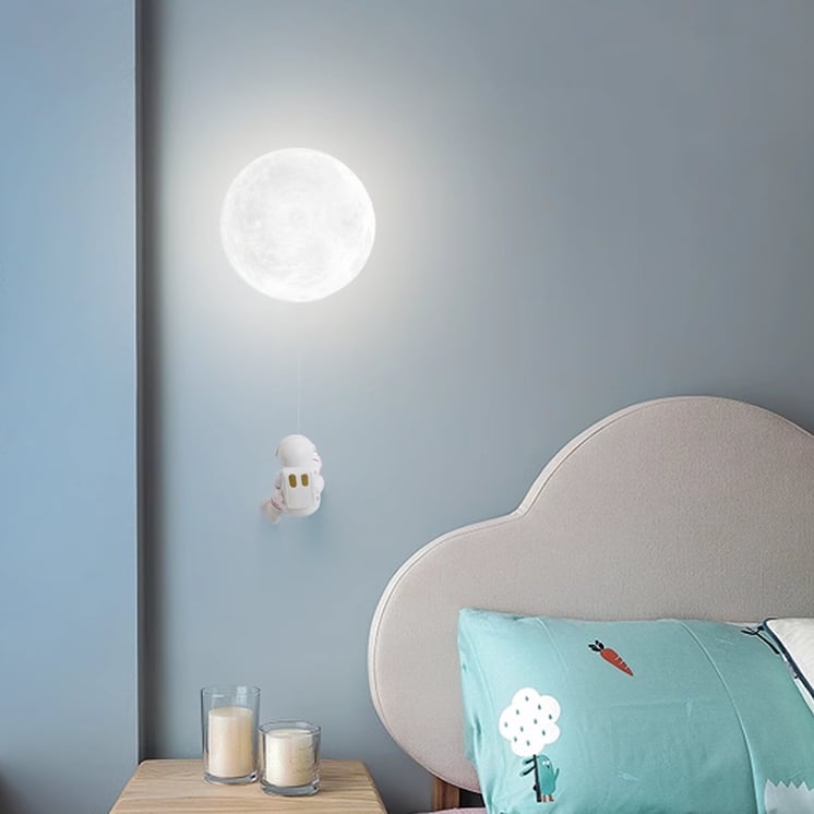 Creative Moon Astronaut Wandleuchte | 3D-gedruckt | Nachhaltiges Design