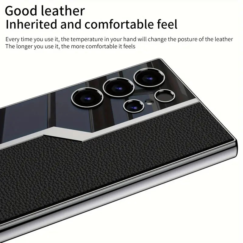 Super Lauf Ultra-dünn Einfache Elektroplattierung Leder Handyhülle Für Samsung Galaxy S25
