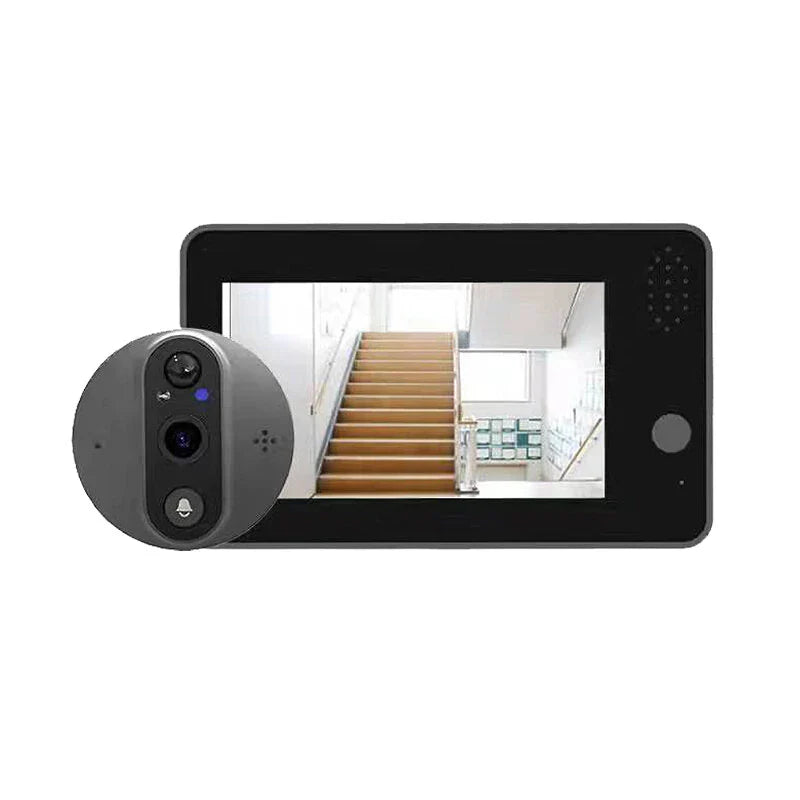 Smart Tuya WiFi Video Türsprechstelle mit 4,3 LCD-Display, 1080P Guckloch-Kamera, 5000mAh Batterie, Gegensprechanlage, Außenansicht