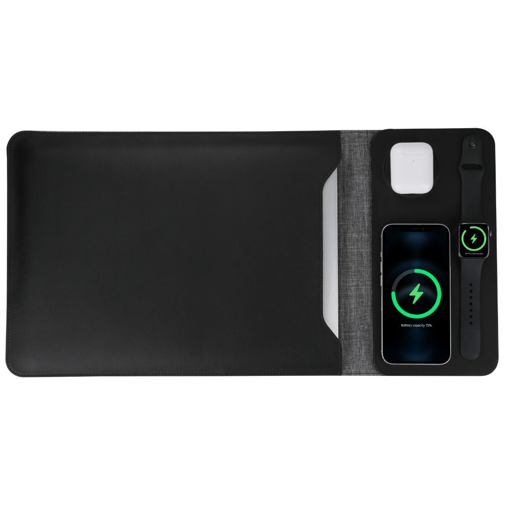 5 in 1 Laptop Sleeve mit kabelloser Aufladung für Apple