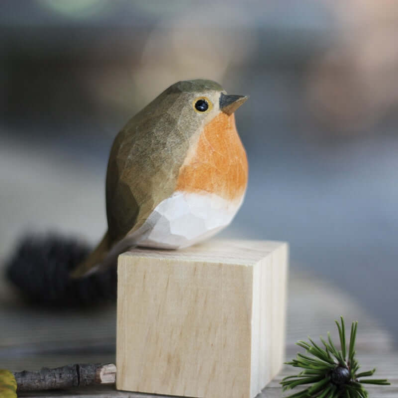 Zelara Holzvögel Deko Figur Vögel Skulptur