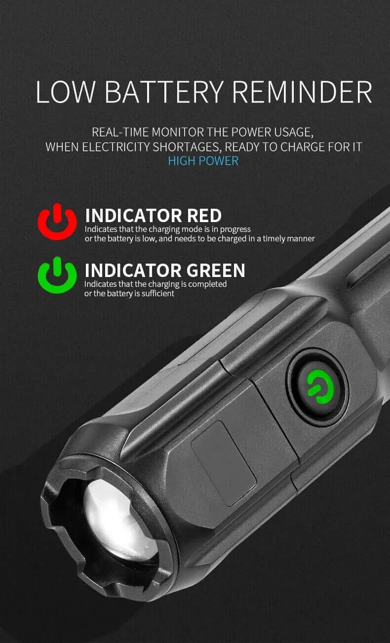 Zelara LED Taschenlampe, Zoom, USB