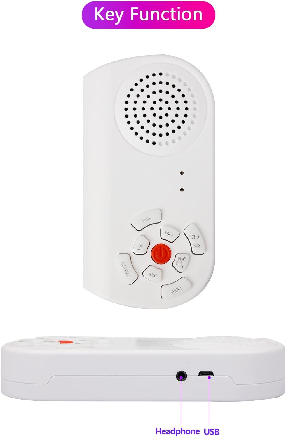 Tragbares Roll-Up Klavier-Keyboard 49 Tasten, wiederaufladbar, 8 Töne, Lautsprecher & Kopfhöreranschluss, inkl. Tasche