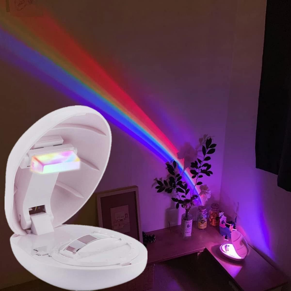Eierförmige Regenbogenprojektion Lampe – LED-Nachtlicht mit 3 Modi für Kinderzimmer & Traumhafte Wohnkultur Geschenk