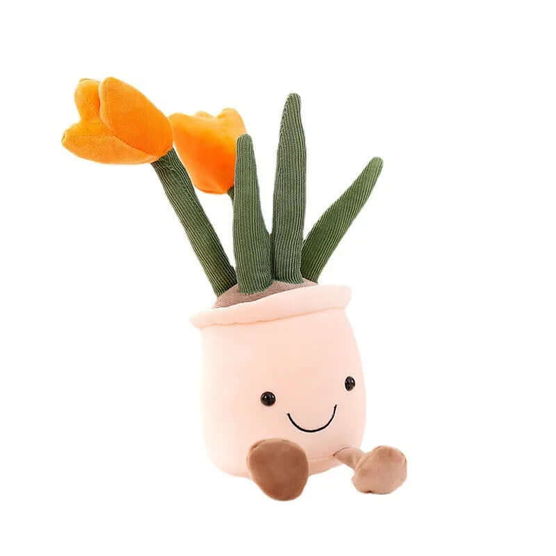 Kuschelige Blumen-Plüschfigur - Weicher Kissen-Begleiter
