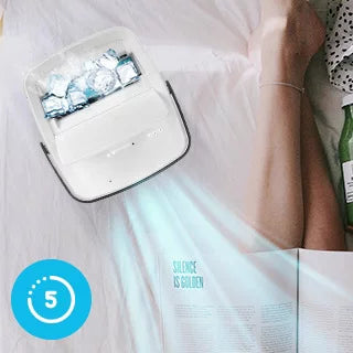 Tragbare Mini-Klimaanlage mit Wassertank – 4 Windstufen, Luftbefeuchter & LED für Zuhause, Büro & Garage