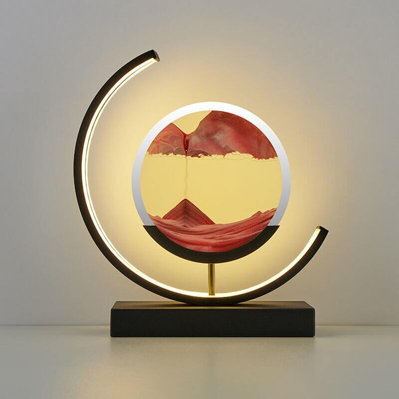 Zelara Sandbild Tischlampe - Dynamische Kunst