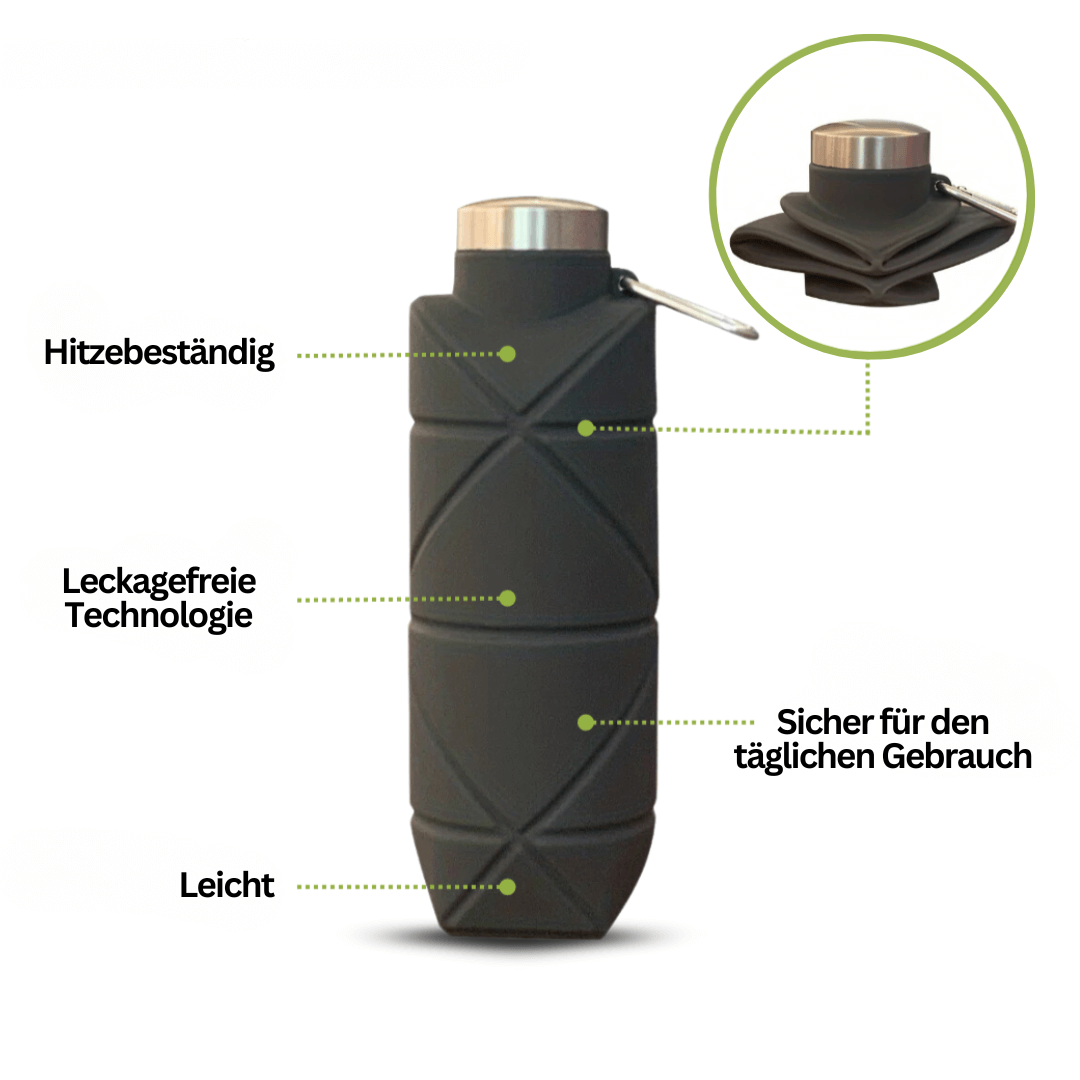 Zelara Wasserflasche 750ml - BPA-frei, Silikon