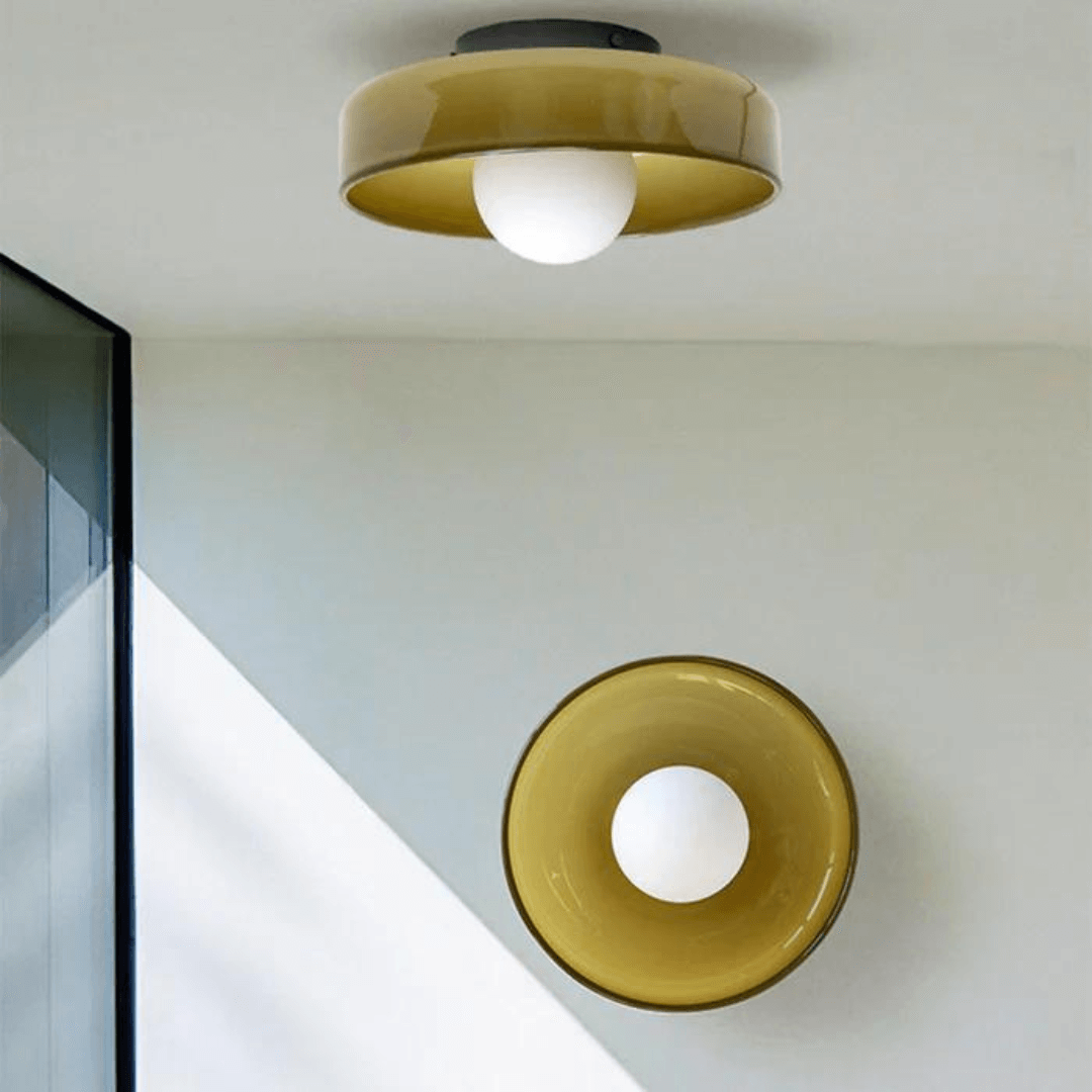 Runde LED Deckenleuchte Modern Glas Lampe