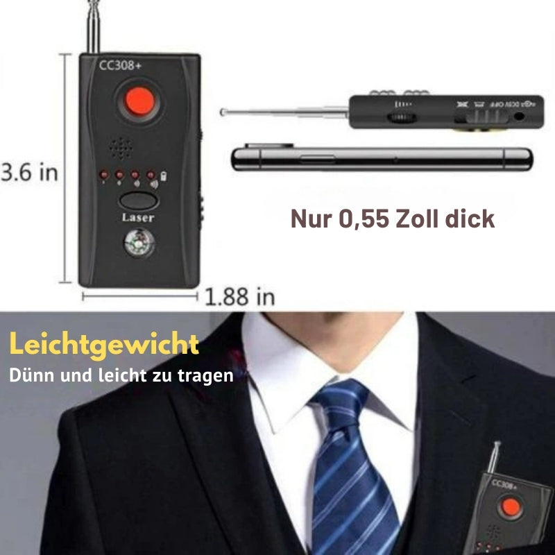 Zelara - Versteckte Kamera und Wanzendetektor mit Objektivsucher und RF Scanner