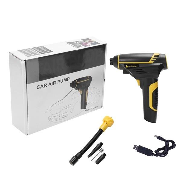 Tragbarer 120W Auto-Luftkompressor – Elektrische Luftpumpe mit USB, digitalem Display, automatischer Abschaltung