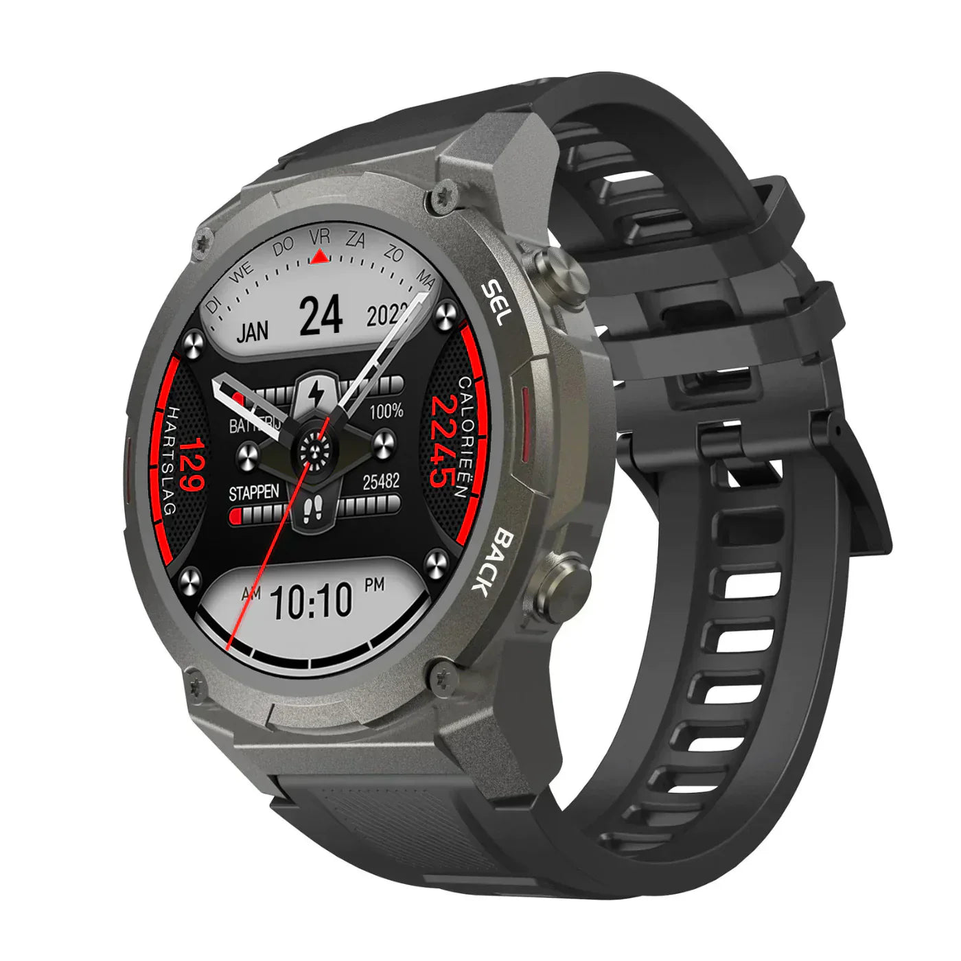 SpeedTrack Pro 2+ – Sport Smartwatch für Laufen, Fitness und Herzüberwachung