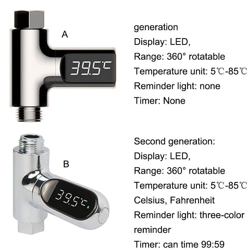 LED-Display Wasser Duschthermometer