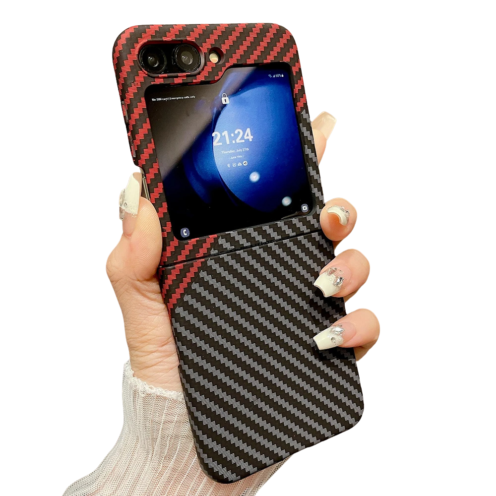 Carbon Fiber Samsung Z Flip Schlagfeste Schutzhülle