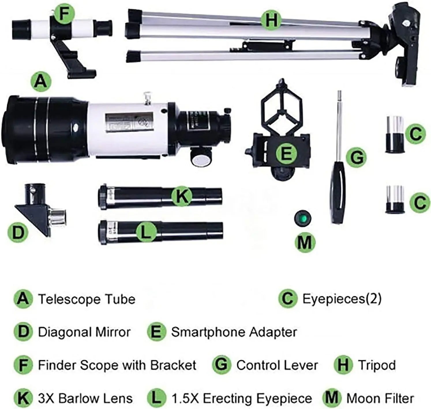 Professionelles astronomisches Teleskop - Mondbeobachtung mit Tischstativ Geschenk - 150x Zoom