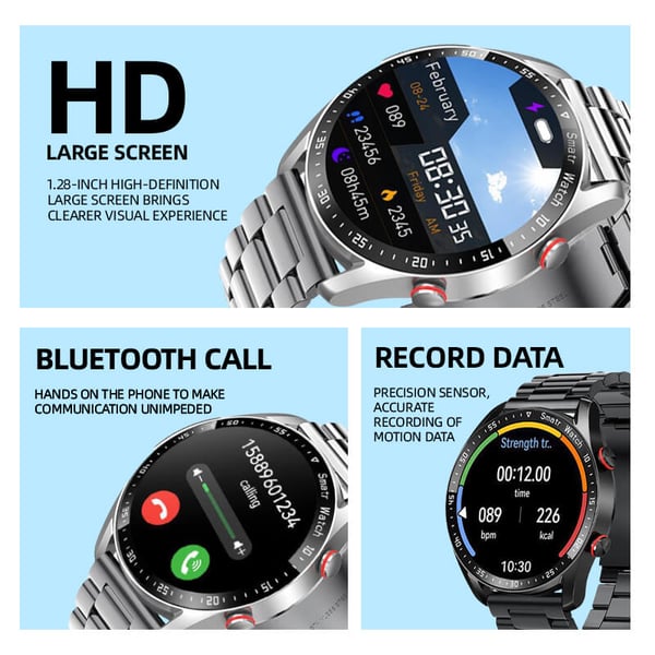 Multifunktionale Bluetooth Talk Casual Smartwatch Für Männer/Frauen