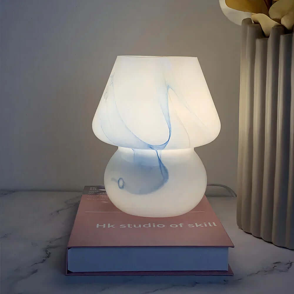 Zelara Pilzlampe aus Glas