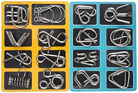 Metall-Puzzle-Ring-Set - Gehirntraining & Logikspiel