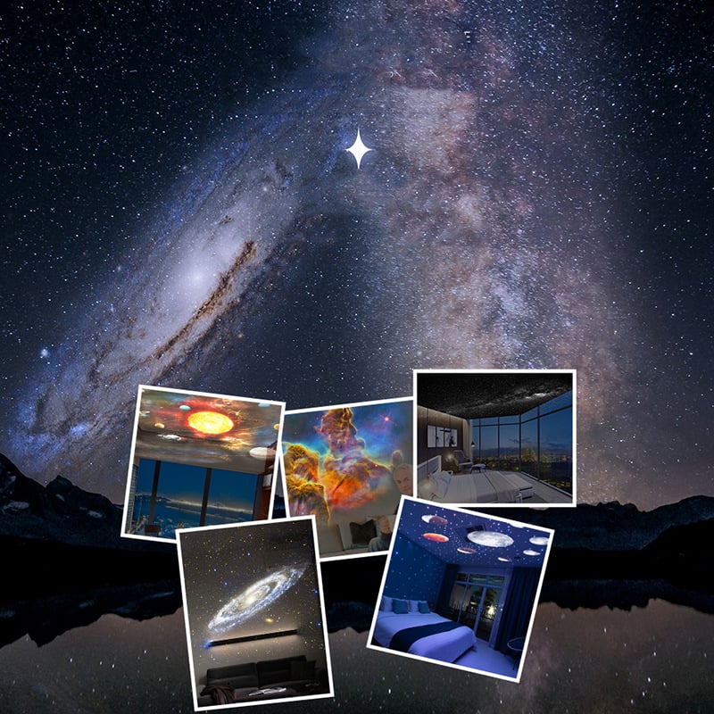 AstroAura Himmelsprojektor | 360° Drehbar | 12 Szenen | HD-Sternenhimmel