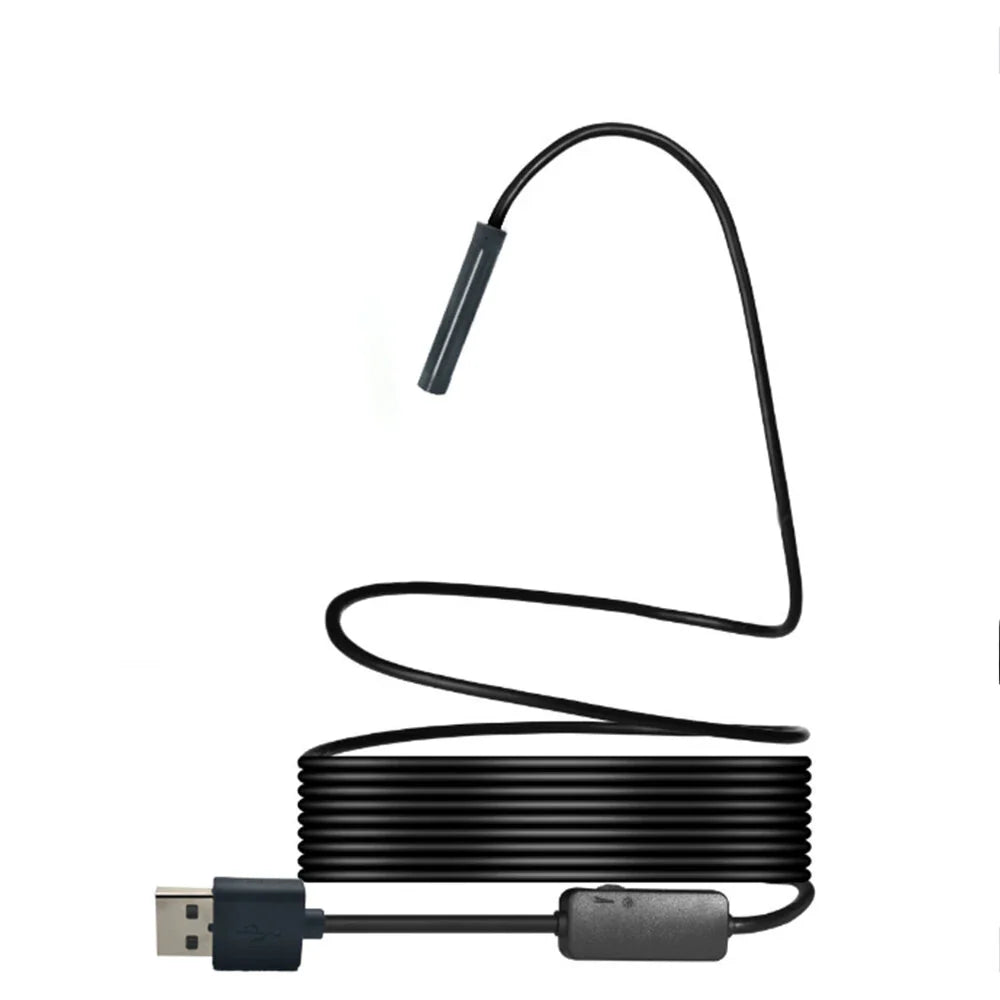 8mm Dual Lens Auto Inspektionsendoskop, 1/5/10M IP68 Wasserdichtes Kabel, 8 LED, Weiches/Biegsames Draht für Smartphone