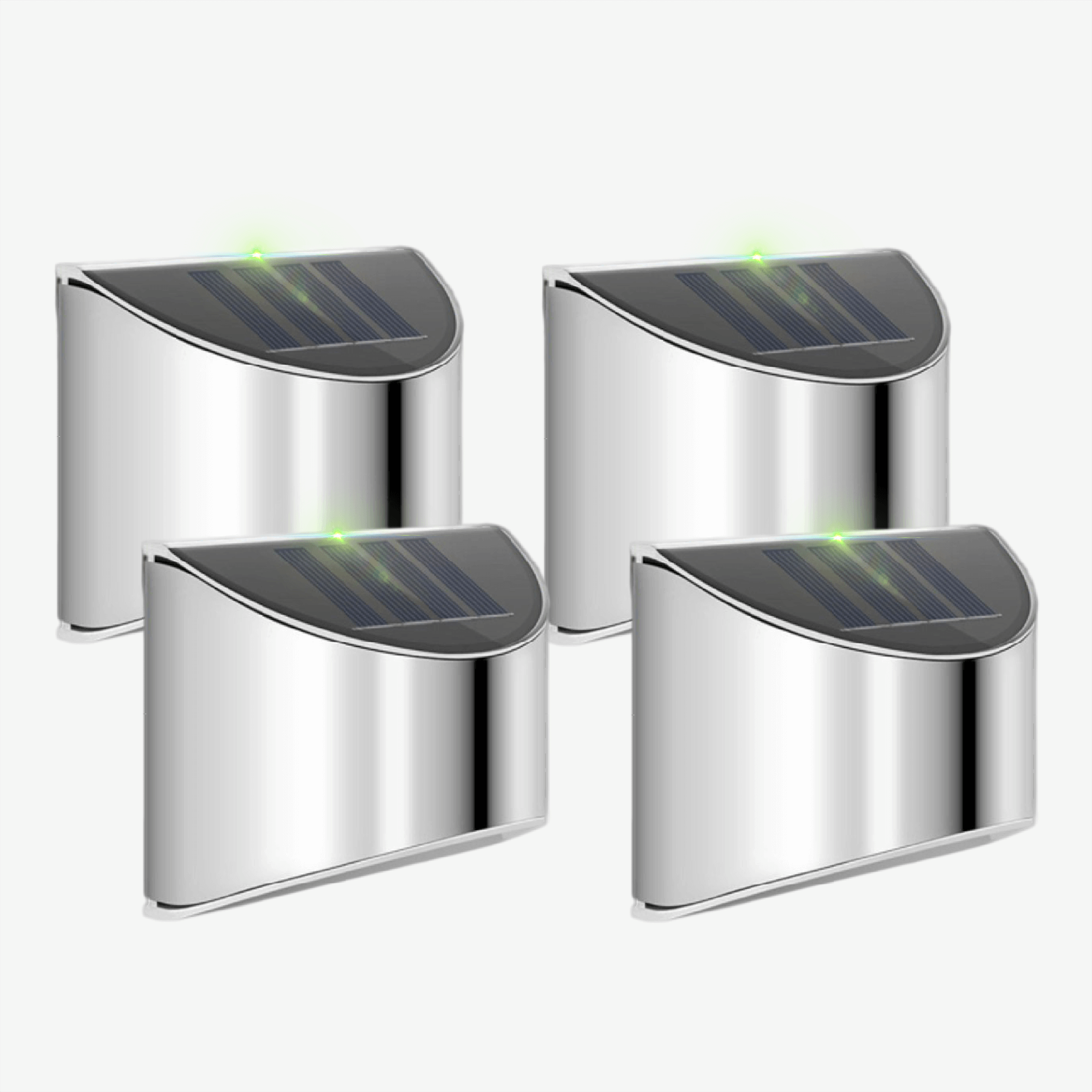 Solar-LED-Außenwandleuchte Edelstahl