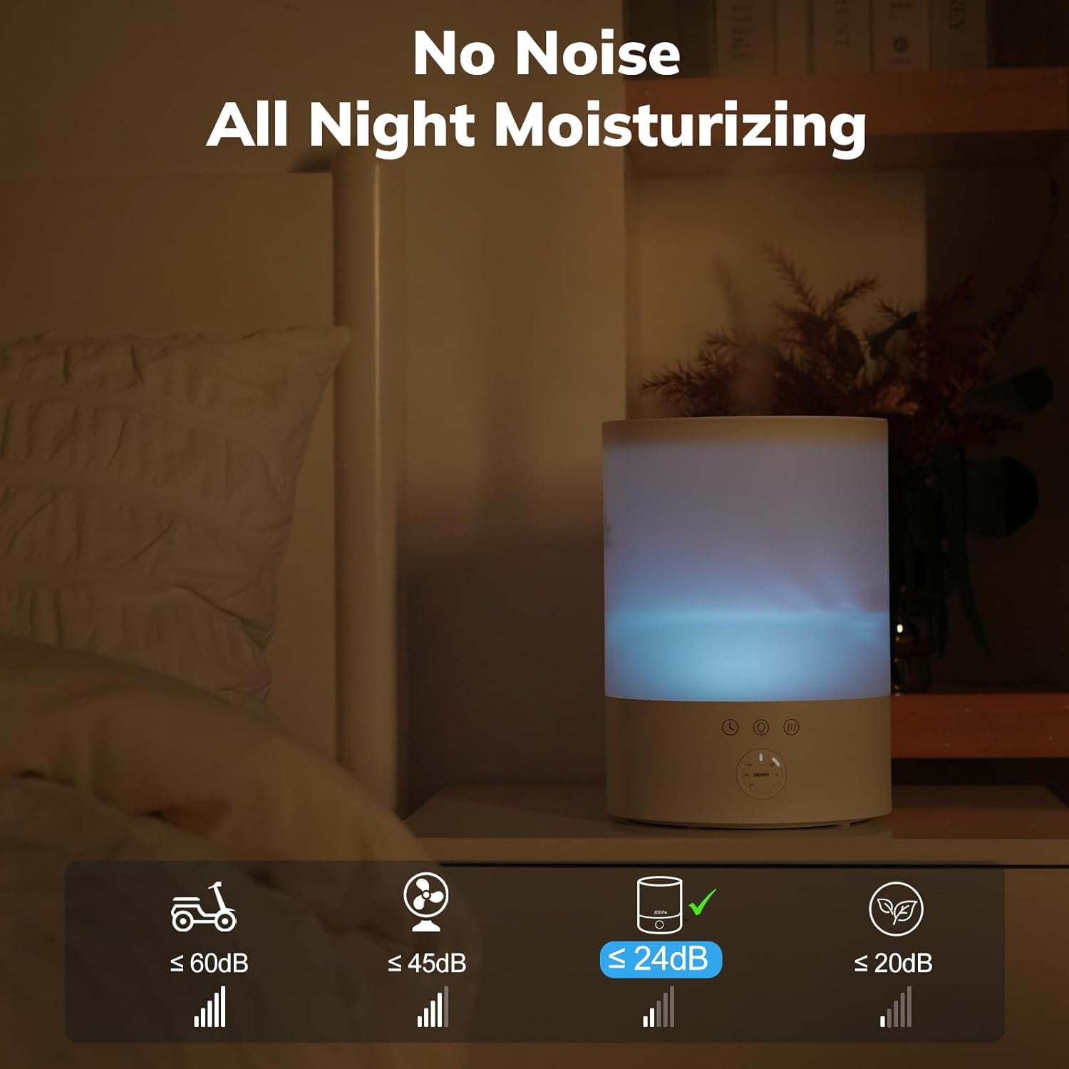 Ultraschall-Luftbefeuchter für große Räume 2,5L – Pure Enrichment, Kühlnebel, leise, Nachtlicht, 2-in-1 Befeuchter & Diffuser
