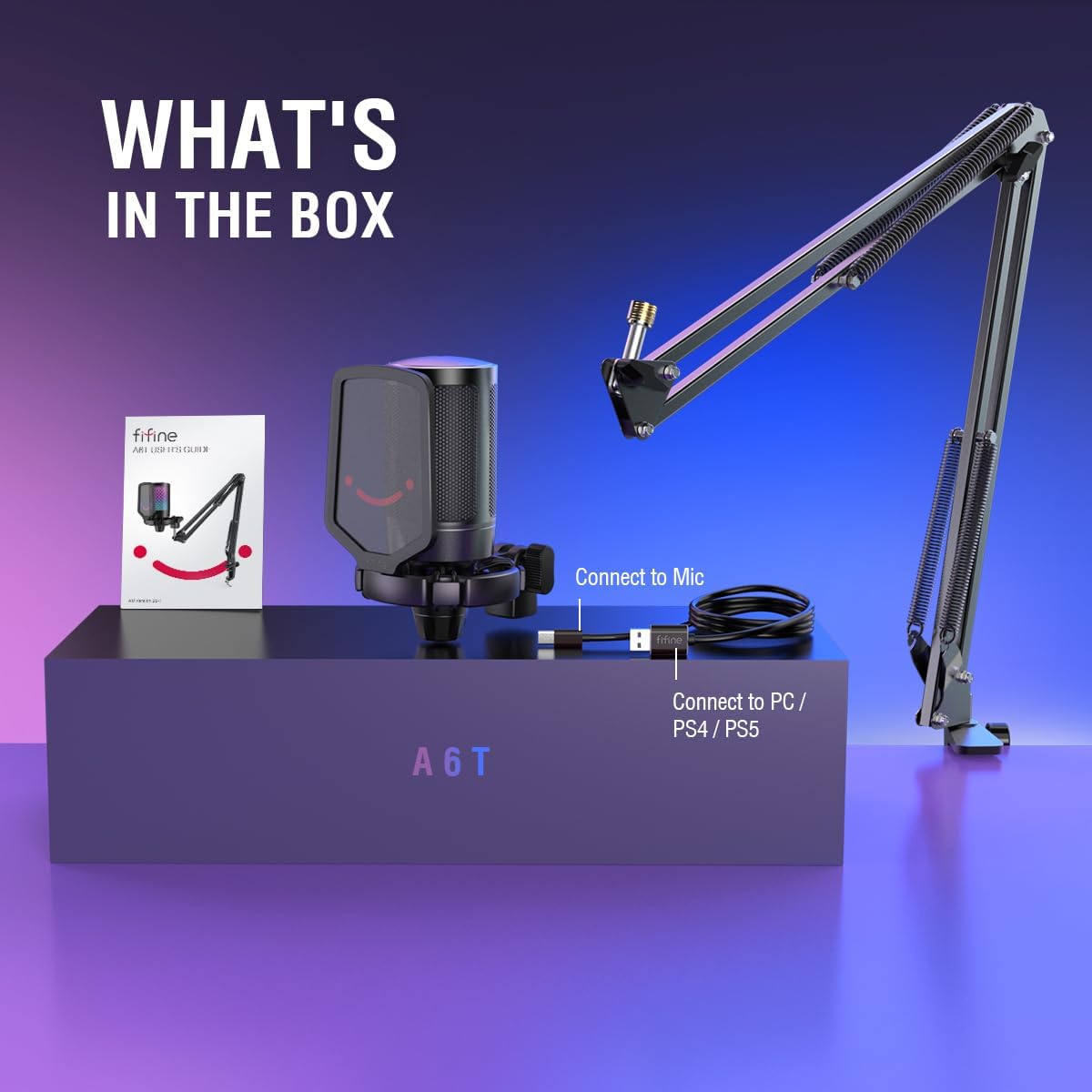 USB Gaming Mikrofon mit Arm & RGB – Kondensatormikrofon für Streaming & Podcast