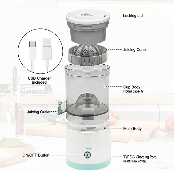 JuiceMate | Mini Elektrischer Fruchtsaftpresse | 50% RABATT