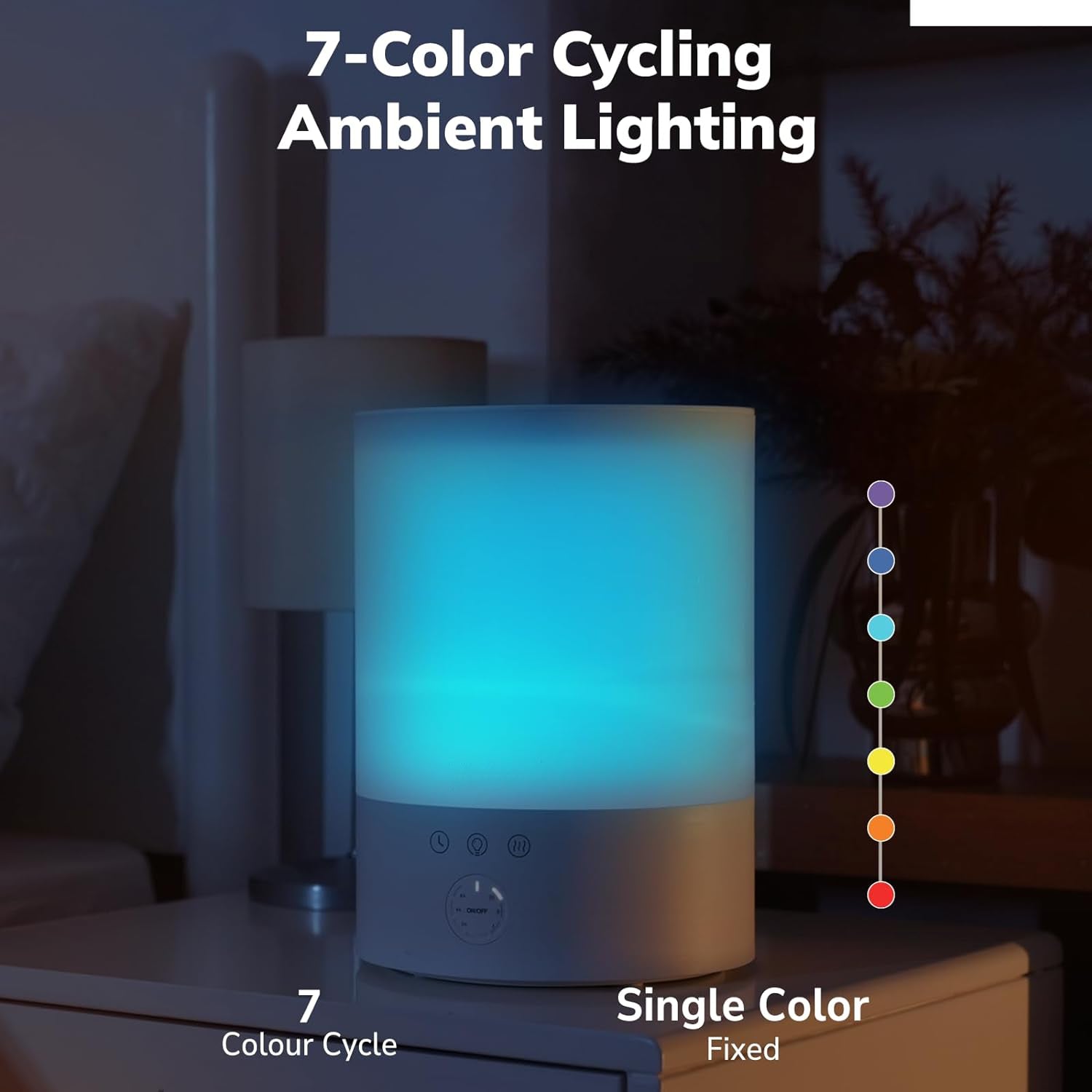 Ultraschall-Luftbefeuchter für große Räume 2,5L – Pure Enrichment, Kühlnebel, leise, Nachtlicht, 2-in-1 Befeuchter & Diffuser